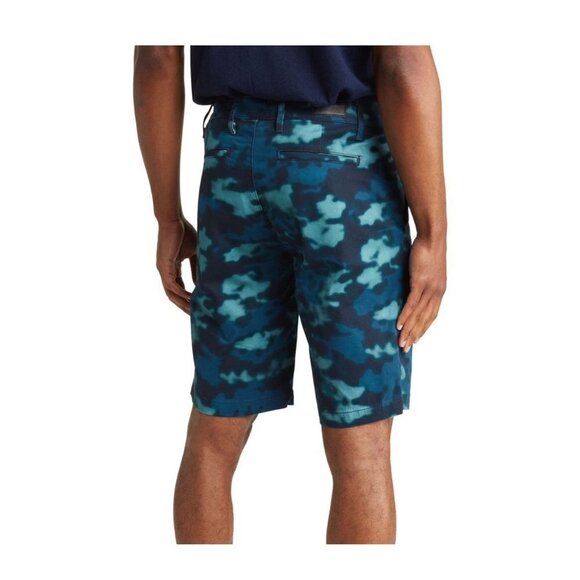 AG Goldschmeid Mens Blue Camo Stretch Pockets Chino Bermuda Shorts Sz 33 New - Picture 2 of 8
